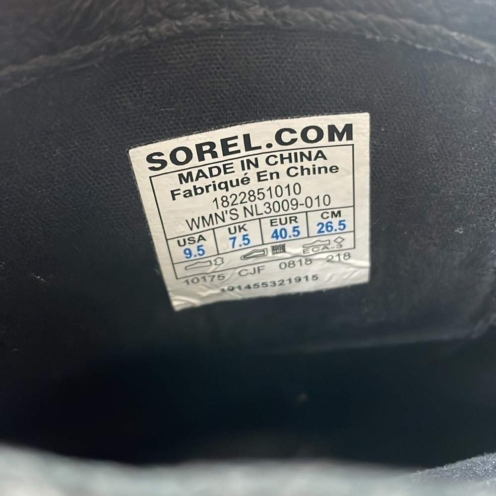 Sorel Pheonix black Moto Boot size 9.5 - Picture 4 of 8